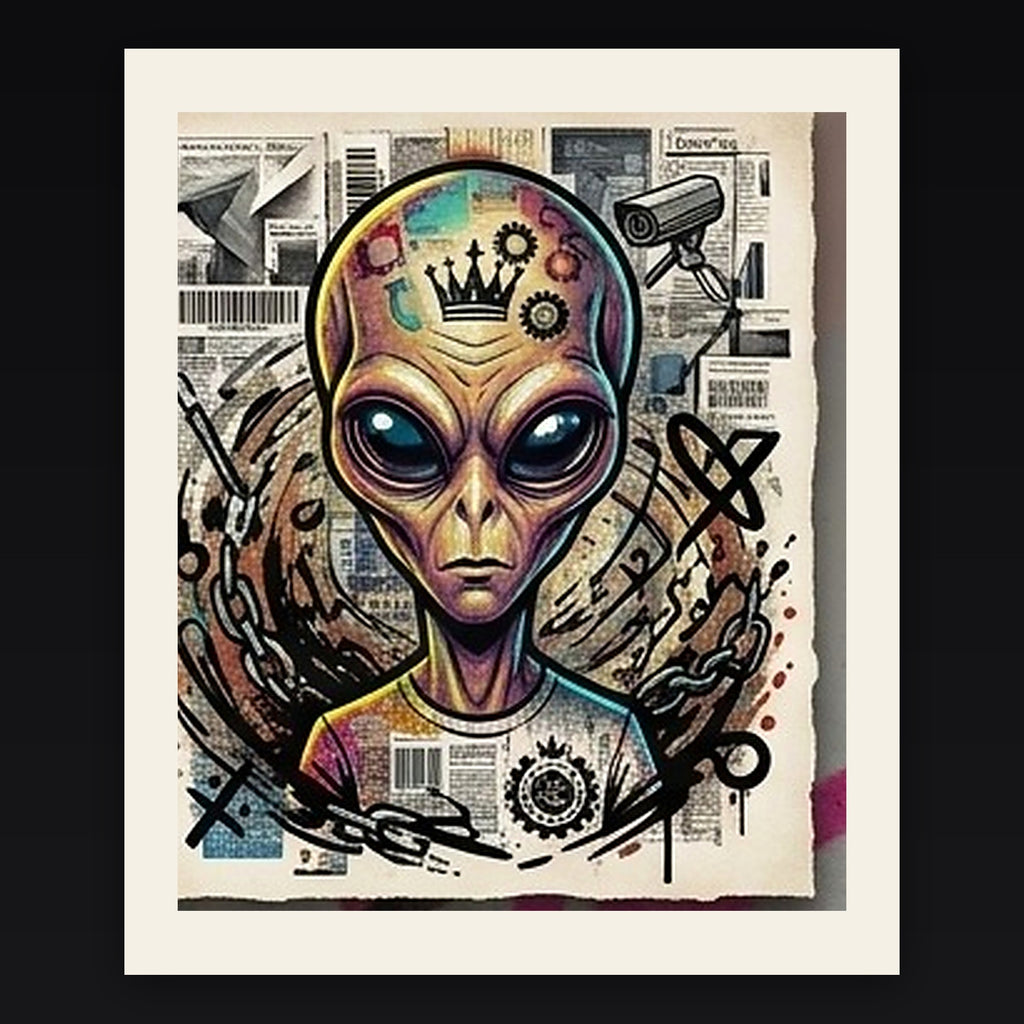 Outsider archival giclée art print by Chaos City Canvas