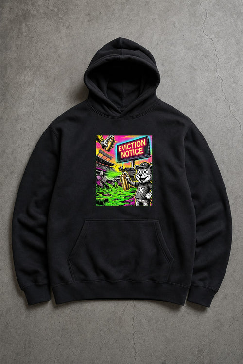 Bread & Circuses (KC Edition) black fleece hoodie by Chaos City Canvas