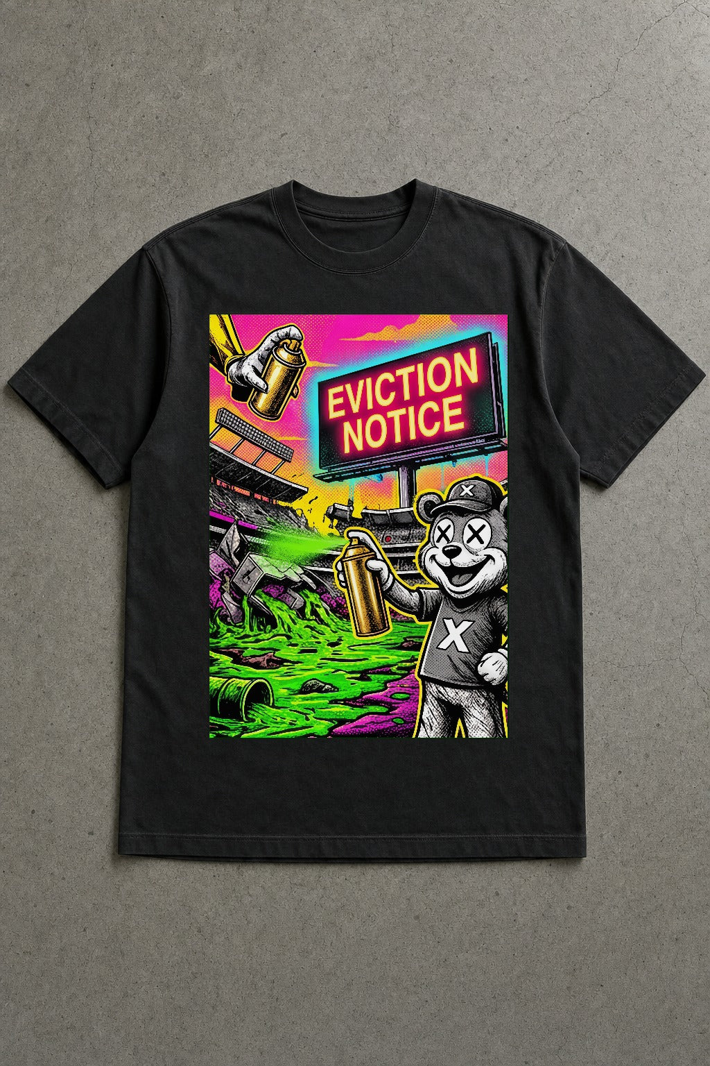 Bread & Circuses (KC Edition) heavyweight black tee by Chaos City Canvas