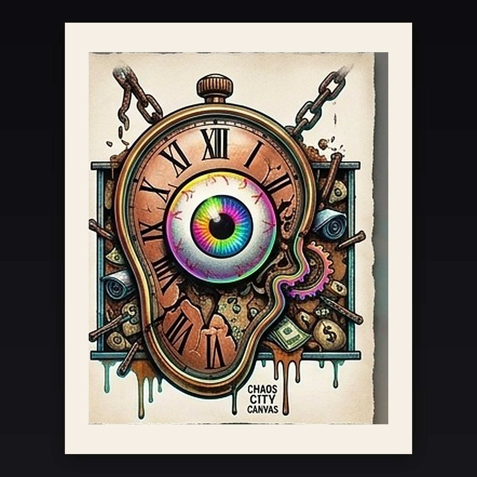 Borrowed Time archival giclée art print by Chaos City Canvas