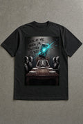 Dead Phone at a Funeral heavyweight black tee by Chaos City Canvas