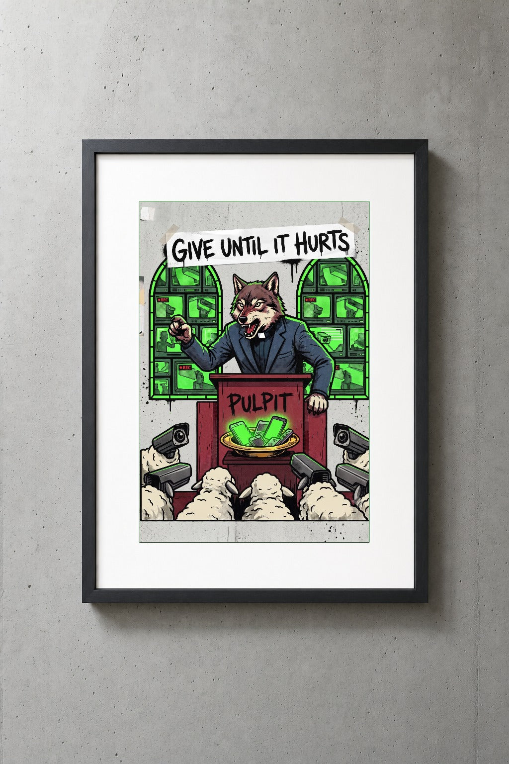 Give Until It Hurts archival giclée art print by Chaos City Canvas