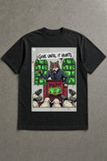 Give Until It Hurts heavyweight black tee by Chaos City Canvas