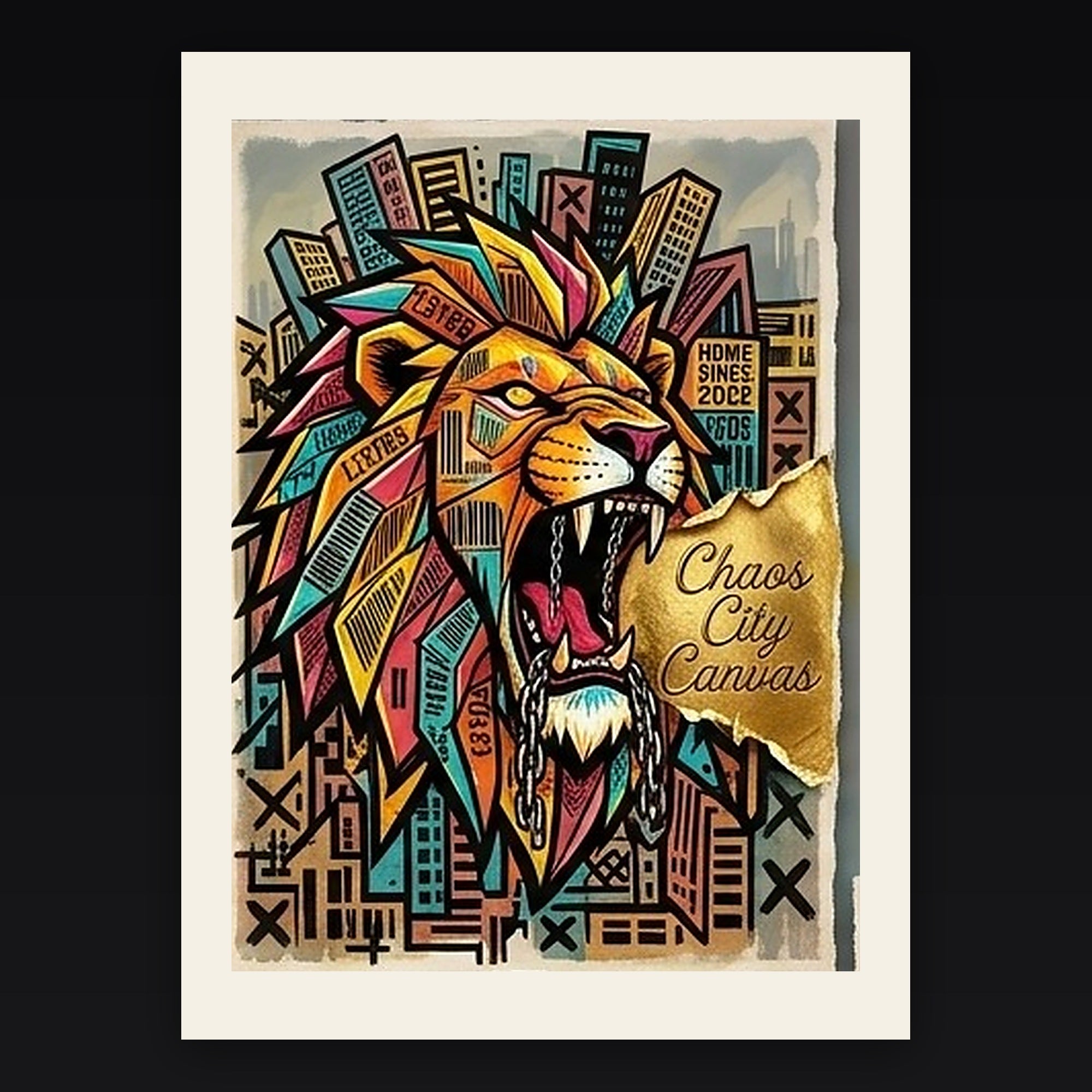 King of the Block archival giclée art print by Chaos City Canvas