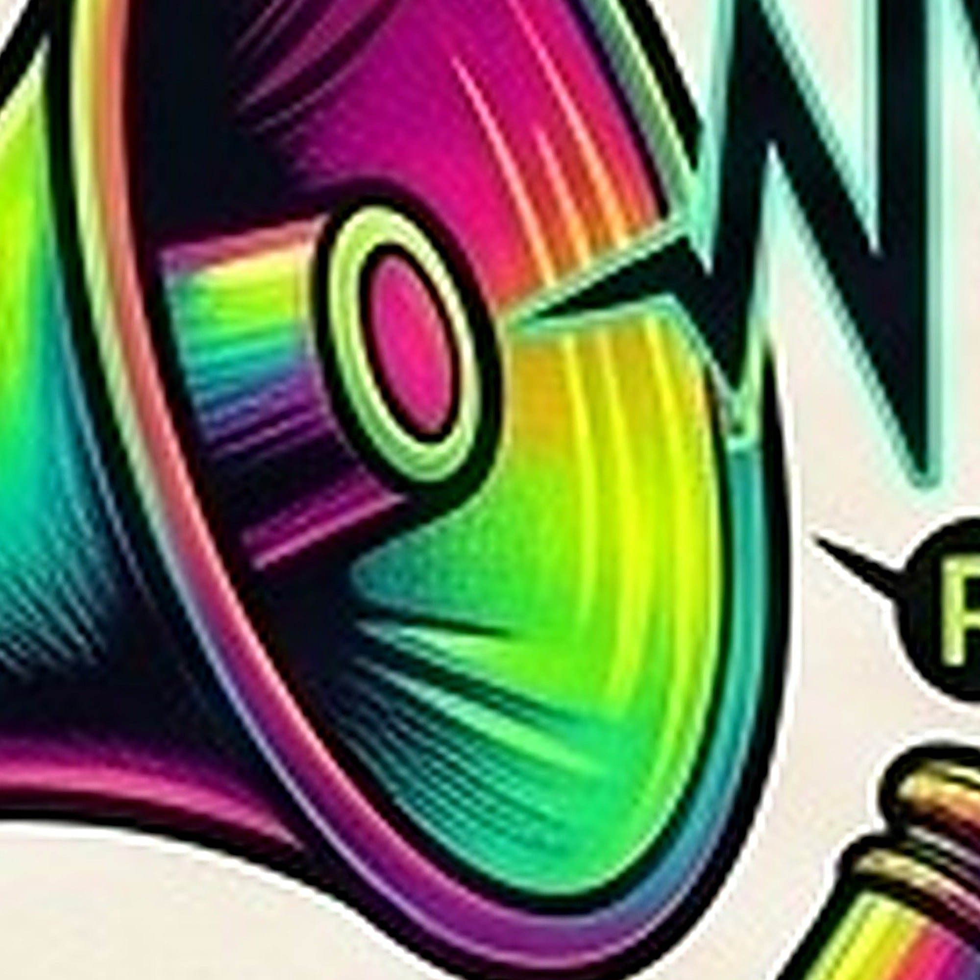 Close detail of the Objection print showing ink texture