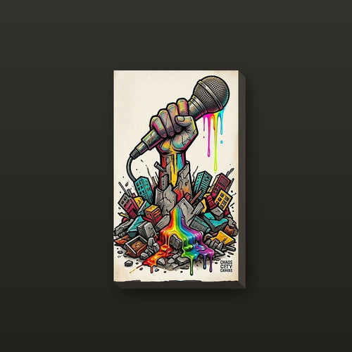 Amplify stretched canvas wall art by Chaos City Canvas