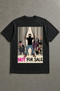 Not For Sale heavyweight black tee by Chaos City Canvas